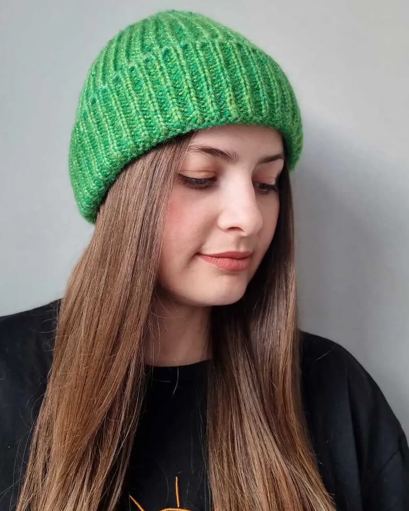 SELANİK ÖRGÜ YEŞİL YUMUŞAK KUMAŞ BERE