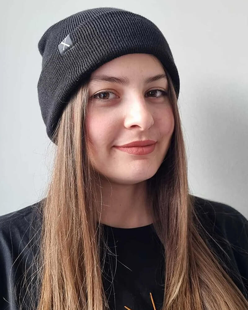 SİYAH YUMUŞAK KUMAŞ BERE