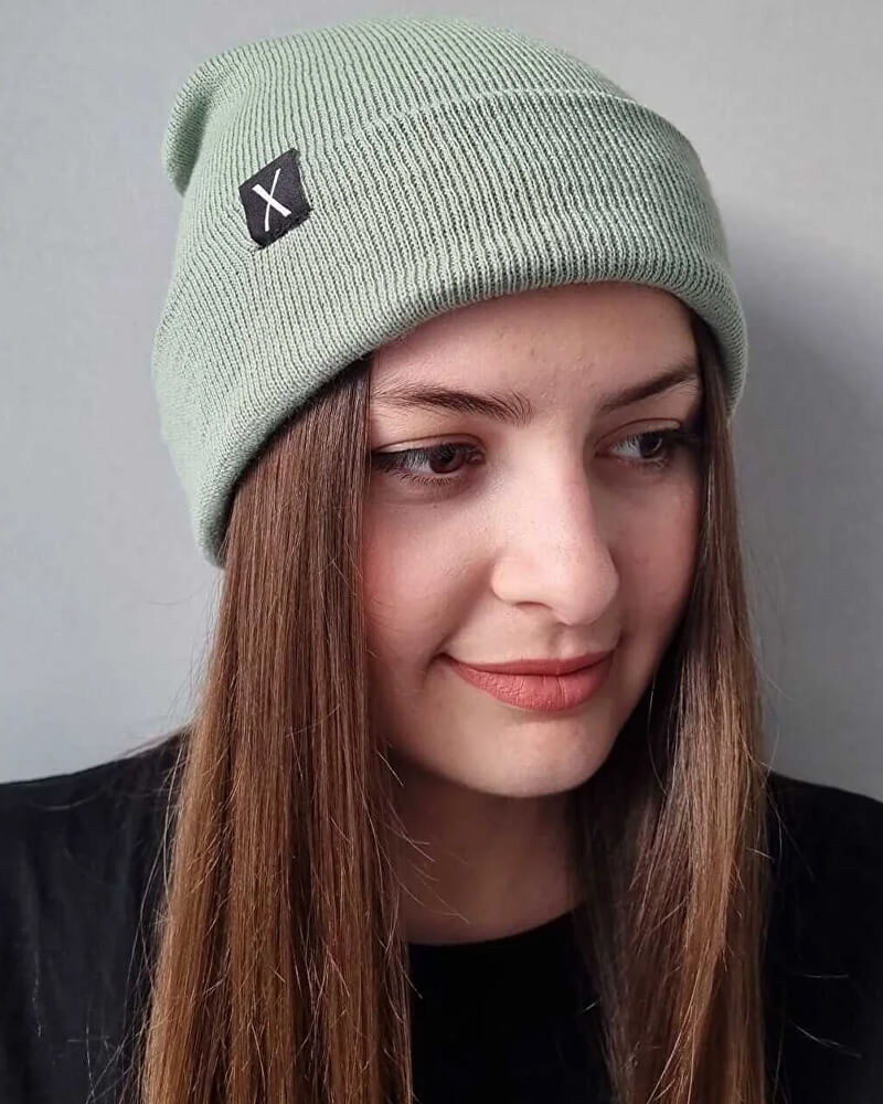 SU YEŞİLİ YUMUŞAK KUMAŞ BERE - Görsel 2
