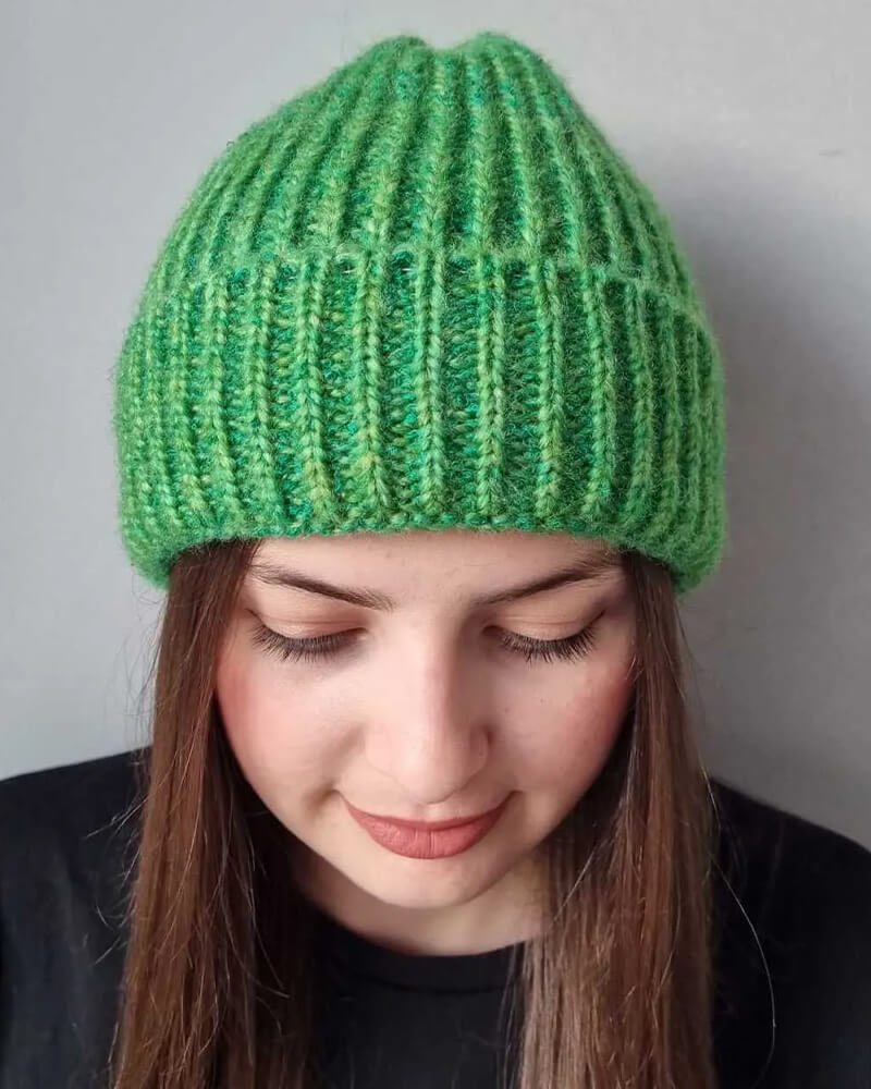 SELANİK ÖRGÜ YEŞİL YUMUŞAK KUMAŞ BERE - Görsel 2