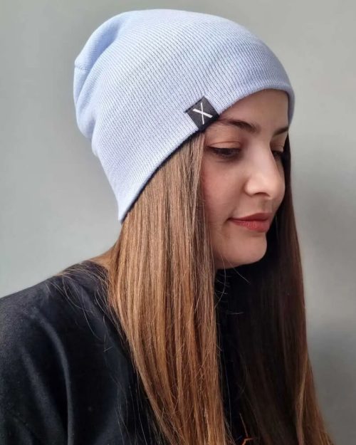 BEBEK MAVİSİ YUMUŞAK KUMAŞ BERE