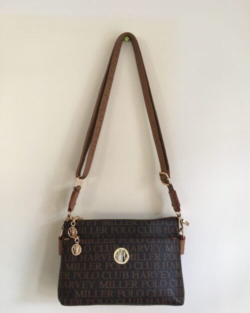 Polo Club(Harvey Miller) Ayarlanabilir Askılı, Kahve El ve Omuz Çantası