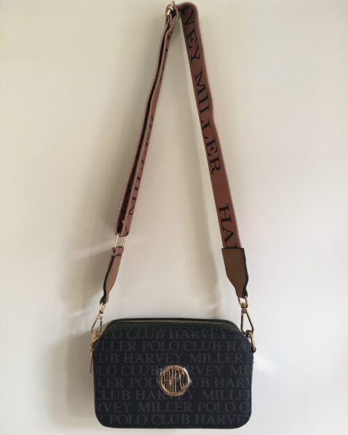 Polo Club(Harvey Miller) Ayarlanabilir Askılı, Siyah El ve Omuz Çantası