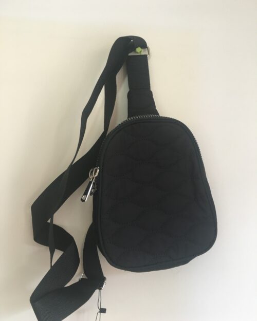 Baklava Desenli, Siyah  Bel Çantası