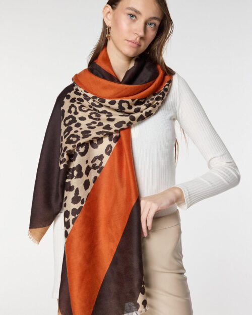 Leopar Desenli, Trend Şal, Kışlık Sıcak Şal, Yumuşak Kalınlaştırılmış Pamuk Şal/Boyunluk/Atkı , Kalın Ekstra Trend Şal