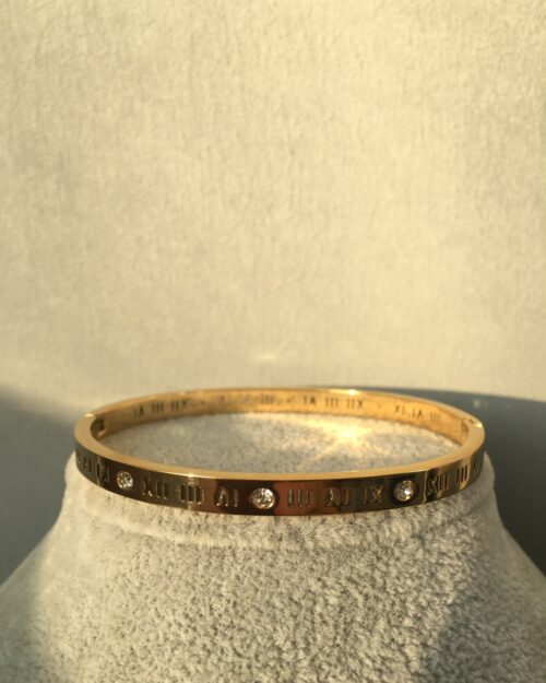 Paslanmaz Ve Kararmaz Çelik, X O X Tasarım Bileklik, Gold Kelepçe